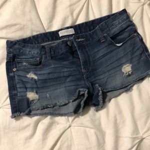 Denim cut off shorts